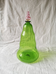Vaso verde tappo rosa