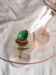 Bicchieri Murano con oliva in vetro