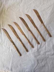 Coltelli metallo gambo bambù