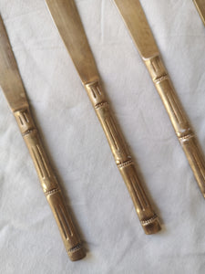 Coltelli metallo gambo bambù