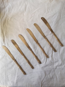 Coltelli punta arrotondata gambo bambù