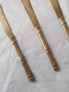 Coltelli punta arrotondata gambo bambù