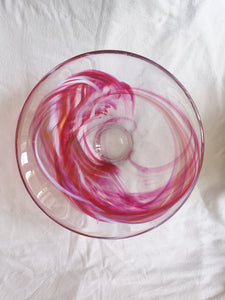 Ciotola vetro sfumature rosa