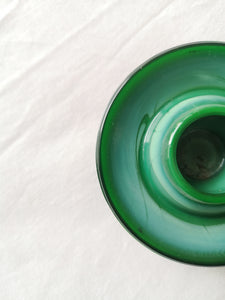 Porta candela vetro verde