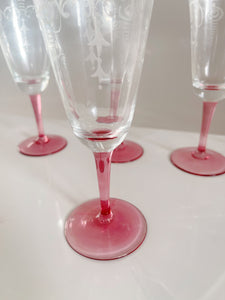 Bicchieri gambo rosa