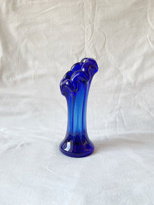 Vasetto vetro blu
